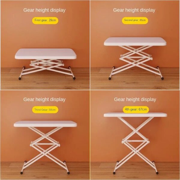 Folding Computer Desk Bedside Table Lift Study Table Portable Plastic Desk Home Writing Folding