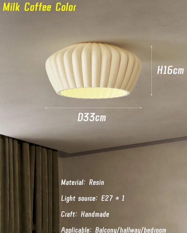 French Cream Wind Ceiling Lamp Balcony Cloakroom Porch LED Ceiling Light Simple Modern Bedroom Corridor Hanging Lighting Fixture