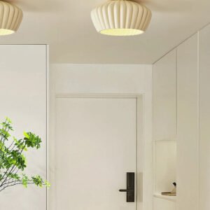 French Cream Wind Ceiling Lamp Balcony Cloakroom Porch LED Ceiling Light Simple Modern Bedroom Corridor Hanging Lighting Fixture