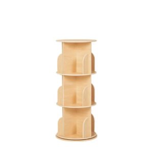 New Wooden Rotating Bookshelf Kids Montessori revolving Bookcases Storage Decoration