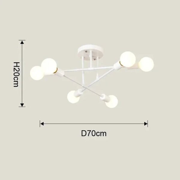 Home Lighting Ceiling Lights Fixture Semi Flush Mount Ceiling Lamps Brushed Antique Gold Lighting Home Decor Light Fixtures