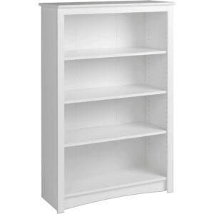 Home-Office-4-Shelf-Standard-Bookcase-31-5-In-W-X-48-In-H-X-13_1a660c81-f500-474c-bc3b-75fba810ddd5.jpg Home Office 4-Shelf Standard Bookcase 31.5 In. W X 48 In. H X 13 In. D White Bookshelf Book Living Room Furniture