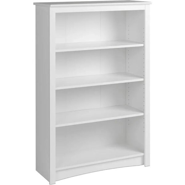 Home-Office-4-Shelf-Standard-Bookcase-31-5-In-W-X-48-In-H-X-13_1a660c81-f500-474c-bc3b-75fba810ddd5.jpg Home Office 4-Shelf Standard Bookcase 31.5 In. W X 48 In. H X 13 In. D White Bookshelf Book Living Room Furniture