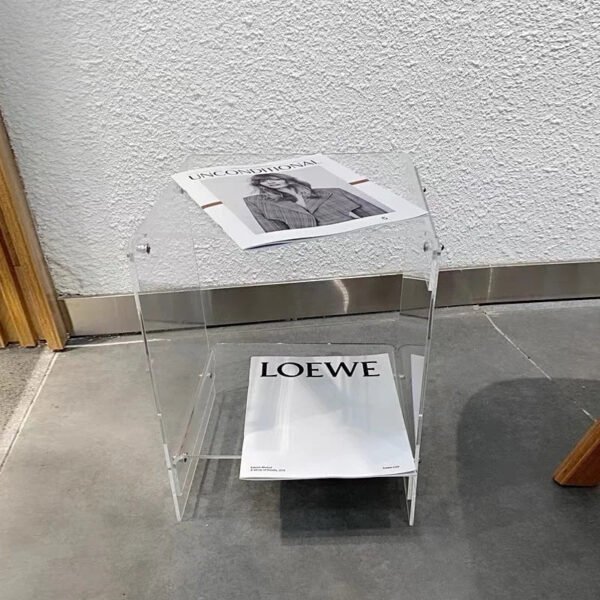 Net Celebrity Fashionable Acrylic Sofa Bedside Table, Customizable Size Acrylic Storage Cabinet Ins