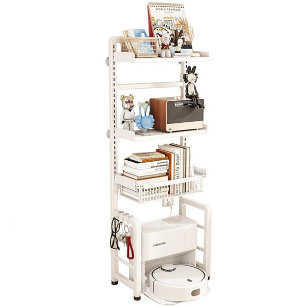 Japanese-Style-Metal-Bookcase-for-Children-s-Bedroom-White-Corner-Movable-Kid-Bookcase-Storage-Bookshelf-with_ccd1e6ea-c51e-4eb5-9823-6f3af34d5ad5.jpg Japanese Style Metal Bookcase for Children's Bedroom, White Corner, Movable Kid Bookcase, Storage Bookshelf with Cabinet, Plant
