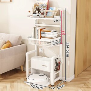 Japanese-Style-Metal-Bookcase-for-Children-s-Bedroom-White-Corner-Movable-Kid-Bookcase-Storage-Bookshelf-with_d4b3c776-1c09-420a-9d2f-1f8d6f46c783.jpg Japanese Style Metal Bookcase for Children's Bedroom, White Corner, Movable Kid Bookcase, Storage Bookshelf with Cabinet, Plant