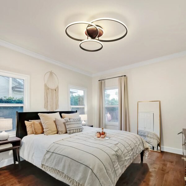 LED-Ceiling-Light-3-Ring-Black-Modern-4000K-Neutral-White-48W-Flush-Mount-Modern-For-A_3a954cc6-bd34-4dde-ac38-7aed687eb116.jpg LED Ceiling Light 3-Ring Black Modern 4000K Neutral White 48W Flush Mount Modern For A Lower Ceiling No Assembly