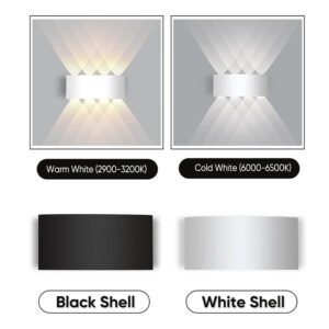 LED Wall Light IP65 Waterproof Outdoor Fence Garden Aluminum IP20 ABS Indoor Fashion Lamp For Living Room Stairs Corridor