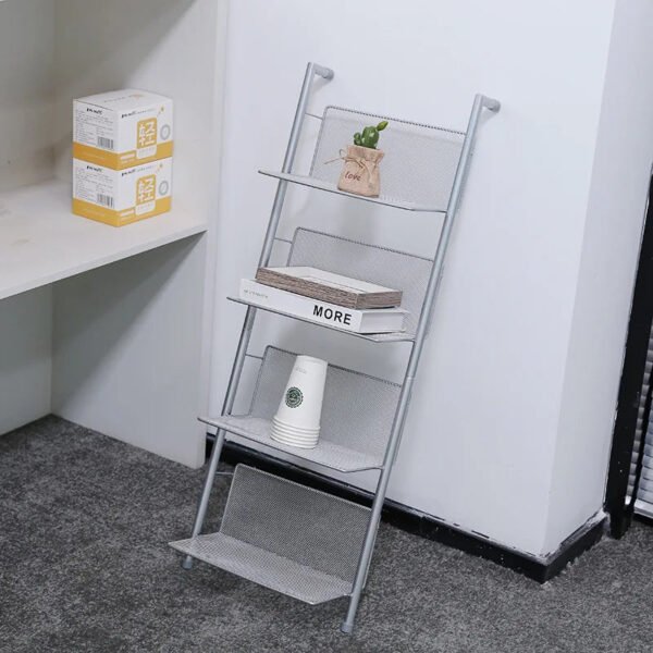 Ladder Metal Bookcase Mobile Display Storage Display Bookshelf Nordic Minimalist Estanteria Habitacion Furniture For Livingroom