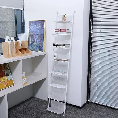 Ladder Metal Bookcase Mobile Display Storage Display Bookshelf Nordic Minimalist Estanteria Habitacion Furniture For Livingroom