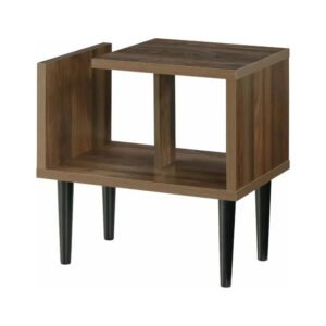 Mid Century Modern End Table with Wood Legs