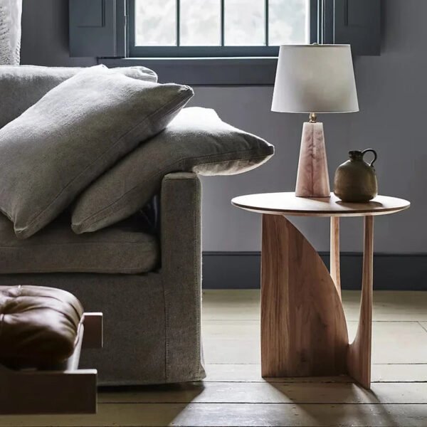 Minimalist-Nordic-Style-Solid-Wood-Round-End-Table-with-Geometric-Wood-Legs-Base-Small-Round-Bedside_38c61305-a863-4672-ab75-39d7b4085b5f.jpg Minimalist Nordic Style Solid Wood Round End Table with Geometric Wood Legs Base Small Round Bedside Table Retro coffee table
