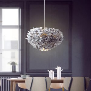 Modern Goose Down Chandelier Bedroom Study living Room Dining Room Feather light Creative Romantic Decorative Chandelier Lamps