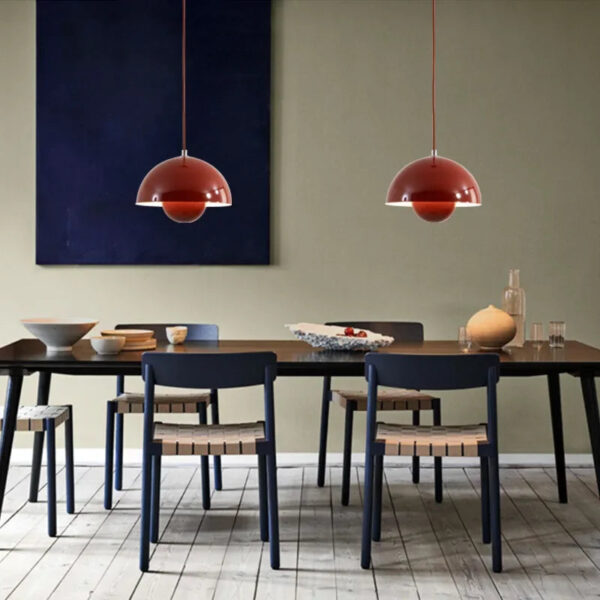 Modern Pendant Light semicircular Nordic color chandelier lamp for Dining Room Home Decor Hanging Lamp Indoor decoration