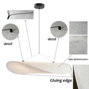 Modern Silk Fabric Led Pendant Chandelier Living Room Home Decor Designer Suspension Lamp Handmade Lighting Fixture Real Shot