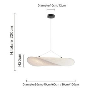 Modern Silk Fabric Led Pendant Chandelier Living Room Home Decor Designer Suspension Lamp Handmade Lighting Fixture Real Shot