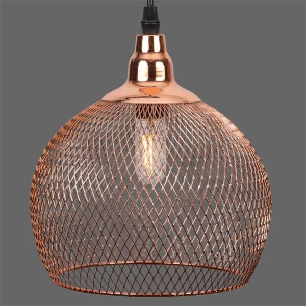 Modern Simple Light Fixture Nordic Restaurant Bar Lighting Living Room Walkway Retro Rose Gold Bird Cage Creative Chandelier