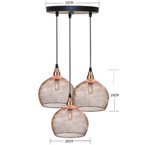 Modern Simple Light Fixture Nordic Restaurant Bar Lighting Living Room Walkway Retro Rose Gold Bird Cage Creative Chandelier