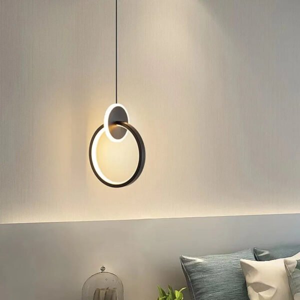 Modern and Minimalist Bedroom Nordic Bedside Light LED Restaurant Light Bar Background Wall TV Wall Light Double Ring Chandelier