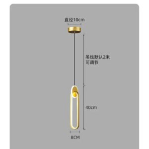 Modern and Minimalist Bedroom Nordic Bedside Light LED Restaurant Light Bar Background Wall TV Wall Light Double Ring Chandelier