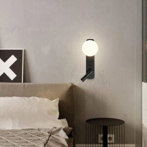 Modern minimalist internet celebrity creative moon atmosphere lamp wall lamp bedroom LED bedside reading wall lamp creative rota