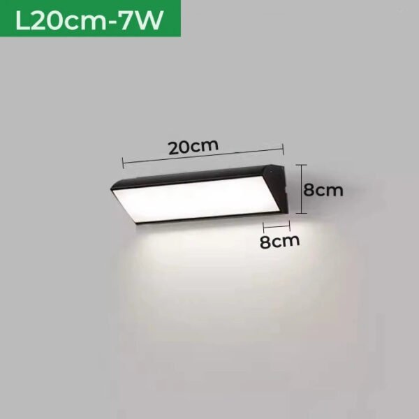 Motion Sensor LED Outdoor Wall Lamp IP65 Waterproof Long Strip Corner Garden Sconce Front Door Porch Home Exterior Wall Lighting