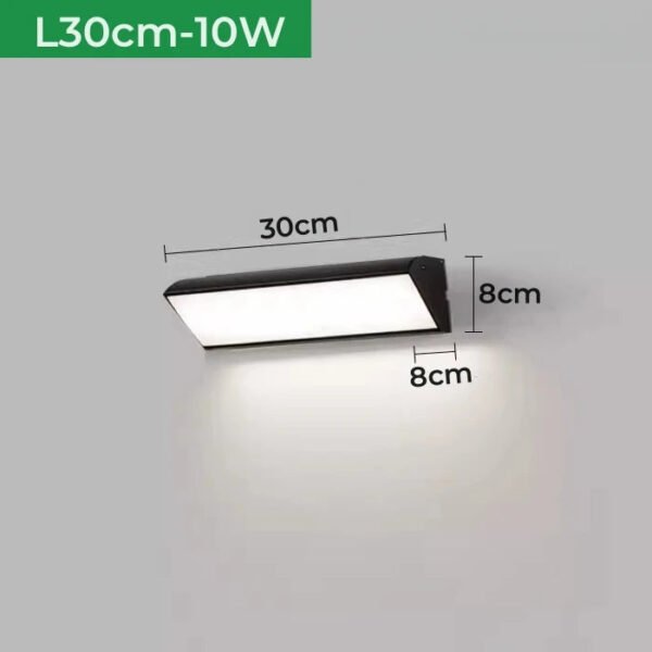 Motion Sensor LED Outdoor Wall Lamp IP65 Waterproof Long Strip Corner Garden Sconce Front Door Porch Home Exterior Wall Lighting