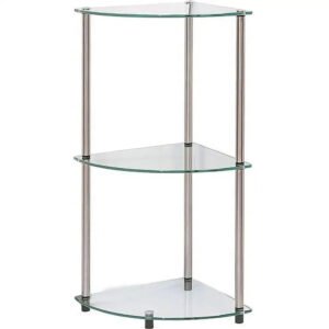 No Tools 3 Tier Corner Shelf, Multiple Colors