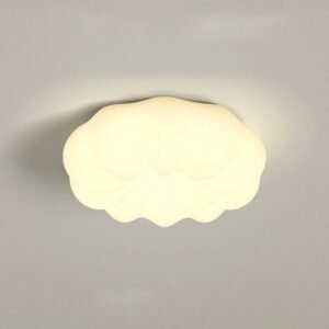 Pumpkin Style LED Ceiling Light Fixture 11/17inch Round Flush Mount Ceiling Lamp Dimmable Pumpkin Decor Chandelier