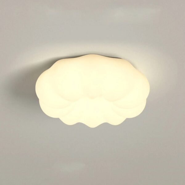 Pumpkin Style LED Ceiling Light Fixture 11/17inch Round Flush Mount Ceiling Lamp Dimmable Pumpkin Decor Chandelier