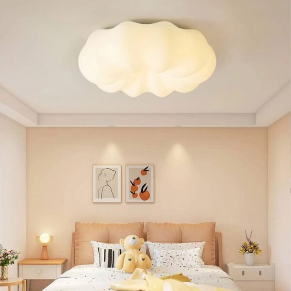 Pumpkin Style LED Ceiling Light Fixture 11/17inch Round Flush Mount Ceiling Lamp Dimmable Pumpkin Decor Chandelier