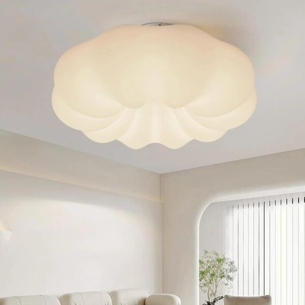 Pumpkin Style LED Ceiling Light Fixture 11/17inch Round Flush Mount Ceiling Lamp Dimmable Pumpkin Decor Chandelier