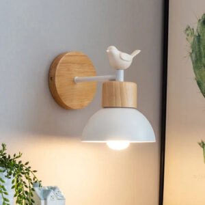Nordic LED Wall Lamp Wood Iron Lighting Fixture Guest Room Balcony Staircase Wall Sconce Bedroom Bedside Room Decor Illumination