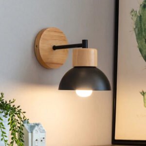 Nordic LED Wall Lamp Wood Iron Lighting Fixture Guest Room Balcony Staircase Wall Sconce Bedroom Bedside Room Decor Illumination