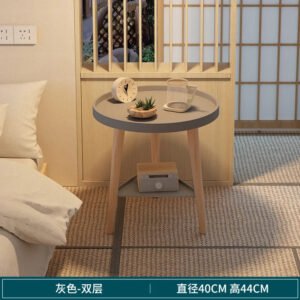 Nordic Modern Bedside Table Double Design Coffee Table Heightened Sidewall Bedroom Furniture Triangular Structure Side Table