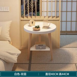 Nordic Modern Bedside Table Double Design Coffee Table Heightened Sidewall Bedroom Furniture Triangular Structure Side Table