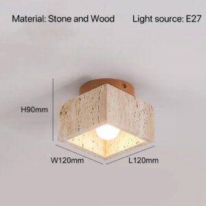 Nordic Modern Stone Ceiling Lamp Bedroom Corridor Flush Mounted Foyer Hallway Lights Fixture Staircase Indoor Lighting Decor Led