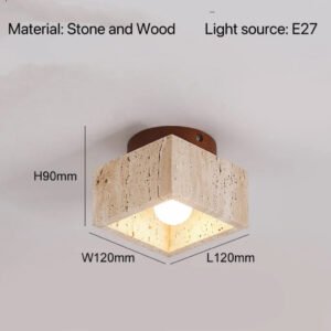 Nordic Modern Stone Ceiling Lamp Bedroom Corridor Flush Mounted Foyer Hallway Lights Fixture Staircase Indoor Lighting Decor Led