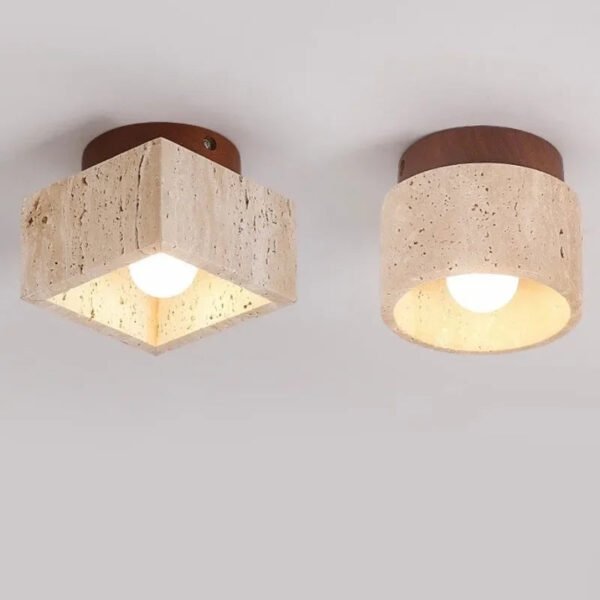 Nordic Modern Stone Ceiling Lamp Bedroom Corridor Flush Mounted Foyer Hallway Lights Fixture Staircase Indoor Lighting Decor Led