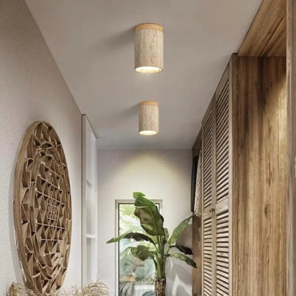 Nordic Modern Stone Ceiling Lamp Bedroom Corridor Flush Mounted Foyer Hallway Lights Fixture Staircase Indoor Lighting Decor Led