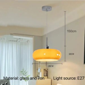 Nordic Retro Restaurant Chandelier Bar Counter Bedroom Glass Bedside Kitchen Hanging Lighting Led Indoor Pendant Lamp Lights