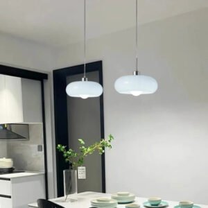 Nordic Retro Restaurant Chandelier Bar Counter Bedroom Glass Bedside Kitchen Hanging Lighting Led Indoor Pendant Lamp Lights