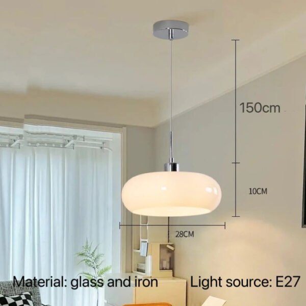 Nordic Retro Restaurant Chandelier Bar Counter Bedroom Glass Bedside Kitchen Hanging Lighting Led Indoor Pendant Lamp Lights
