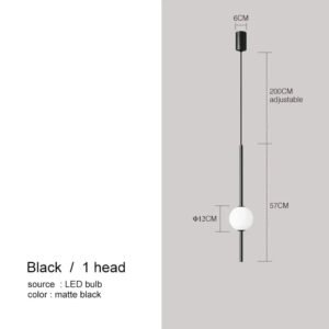 Nordic Simple Glass Ball Pendant Lights Dining Room Bedroom Decor Hanging Lamp Restaurant Bar Suspension Chandeliers Lighting