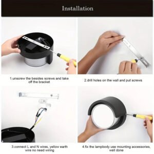 Outdoor Wall Lights, Low Profile Modern Wall Sconce Porch Lights Outdoor Wall Light fixtures Waterproof Wall Mounted Lamp