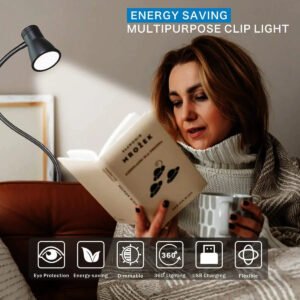 Reading Lamp 5V USB 3W Dimmable 3CCT Color Change Portable use for Clamp on Desk Table Bed Book Shelf Adjustable Night Light