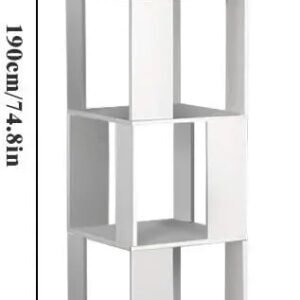 Rotating Bookshelf, Floor Rack Simple Bookcase Student Multi-Function Creative Bookshelf for Living Room
