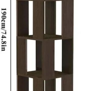 Rotating Bookshelf, Floor Rack Simple Bookcase Student Multi-Function Creative Bookshelf for Living Room