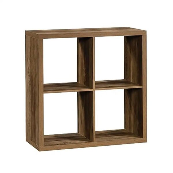 4-Cube Organizer Storage Bookcase Rural Pine Finish Shelf Office Bedroom Living Room Hallway Adult Rectangular Organizer Storage