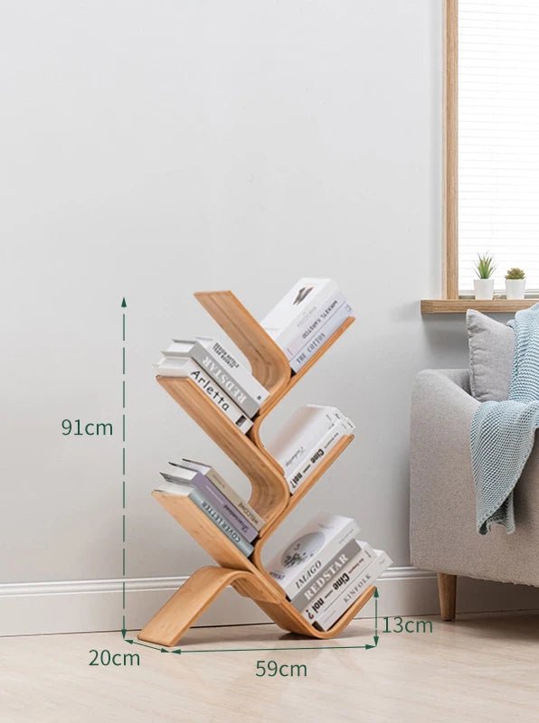 Tree-Bookshelf-8-Tier-Space-Saving-Corner-Bookcase-Holds-Books-CDs-Games-for-Bedroom-Living-Room_b1a1fc3f-fec5-4598-b467-e18f3c70b318.jpg Tree Bookshelf, 8-Tier Space-Saving Corner Bookcase, Holds Books, CDs, Games, for Bedroom, Living Room, Rustic Brown